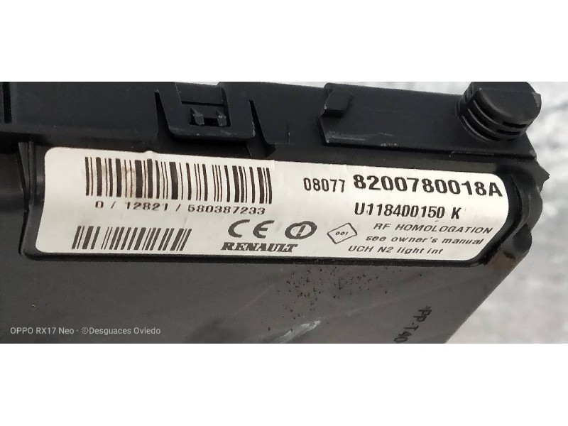 Recambio de modulo electronico para renault scenic ii dynamique referencia OEM IAM 8200780018A U118400150K 
