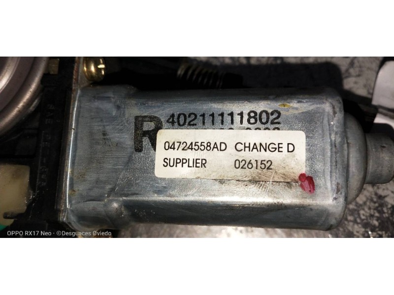 Recambio de elevalunas trasero derecho para chrysler pt cruiser (pt) 2.0 classic referencia OEM IAM 04724558AD  