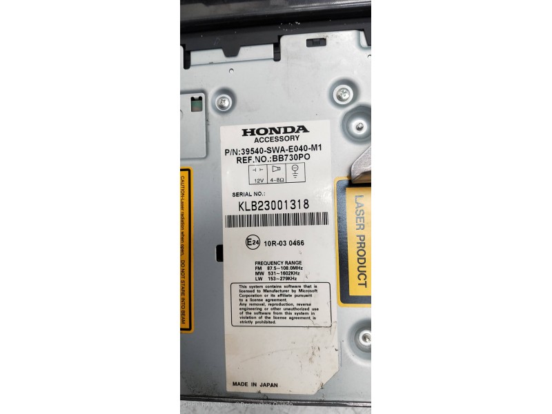 Recambio de sistema navegacion gps para honda cr-v (re) comfort referencia OEM IAM 39540SWAE040M1  