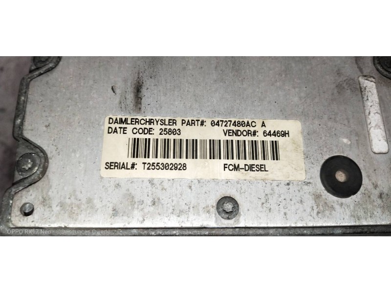 Recambio de caja reles / fusibles para chrysler voyager (rg) 2.5 crd se referencia OEM IAM 04727480AC 04727458AC 