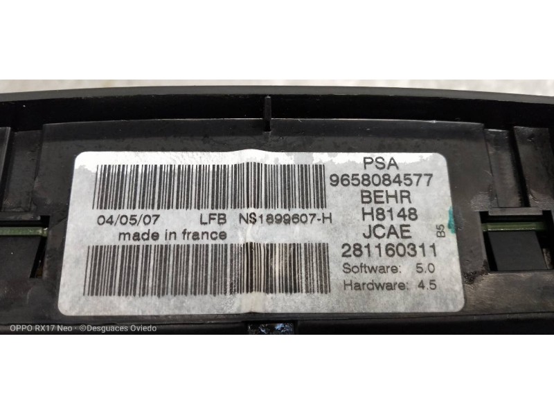 Recambio de mando calefaccion / aire acondicionado para citroen c4 berlina exclusive referencia OEM IAM 9658084577  