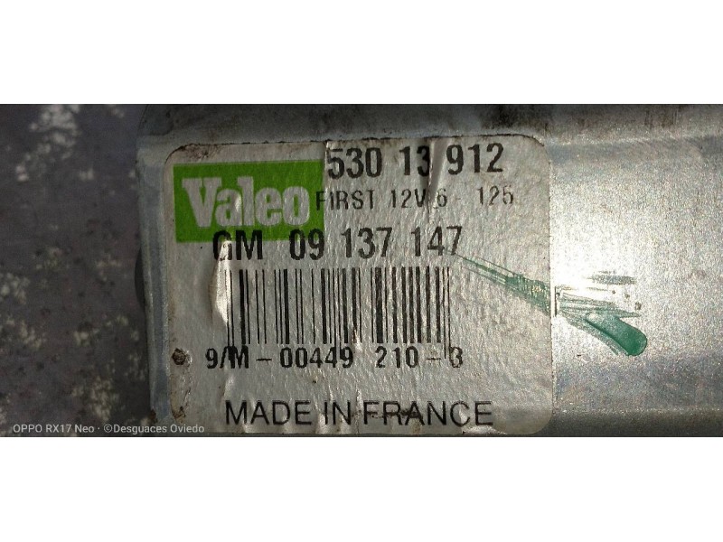 Recambio de motor limpia trasero para opel zafira a elegance referencia OEM IAM 09137147 53013912 