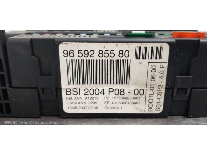 Recambio de caja reles / fusibles para citroen c4 berlina exclusive referencia OEM IAM BSI2004P0800 9659285580 