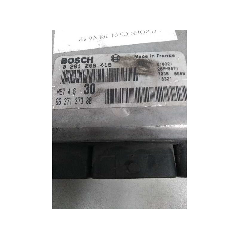Recambio de centralita motor uce para citroen c5 berlina 3.0 v6 cat (xfx / es9j4s) referencia OEM IAM 0261206419 9637137380 MET4