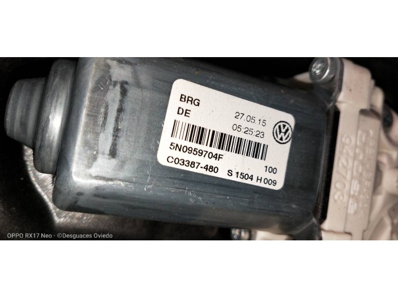 Recambio de elevalunas trasero derecho para volkswagen tiguan (5n2) sport 4motion bmt referencia OEM IAM 5N0839462A 5N0839730R 5