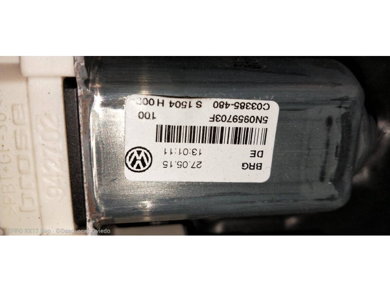 Recambio de elevalunas trasero izquierdo para volkswagen tiguan (5n2) sport 4motion bmt referencia OEM IAM 5N0839729R 5N0839461A
