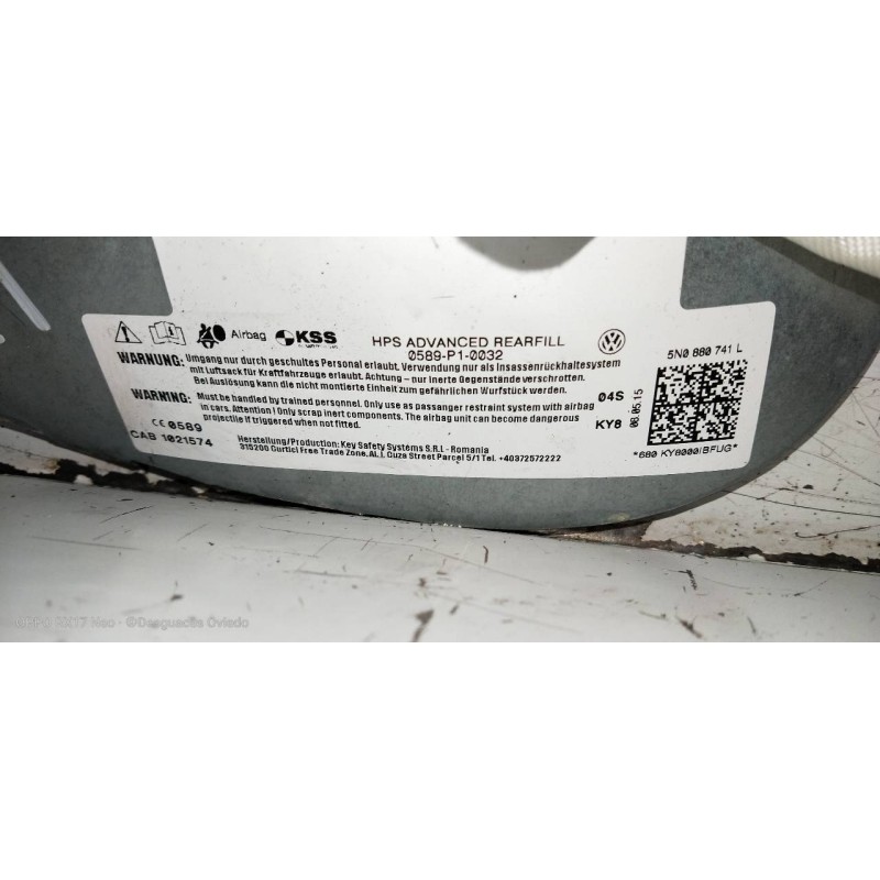 Recambio de airbag cortina delantero izquierdo para volkswagen tiguan (5n2) sport 4motion bmt referencia OEM IAM 5N0880741L  