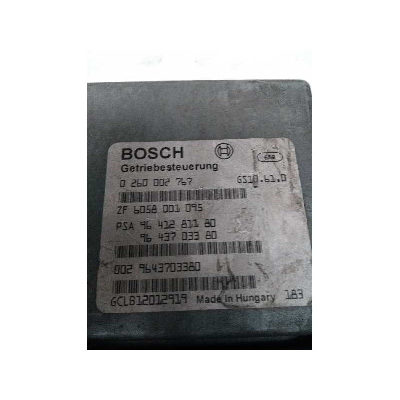 Recambio de centralita cambio automatico para citroen c5 berlina 3.0 v6 cat (xfx / es9j4s) referencia OEM IAM 0260002767 9641281