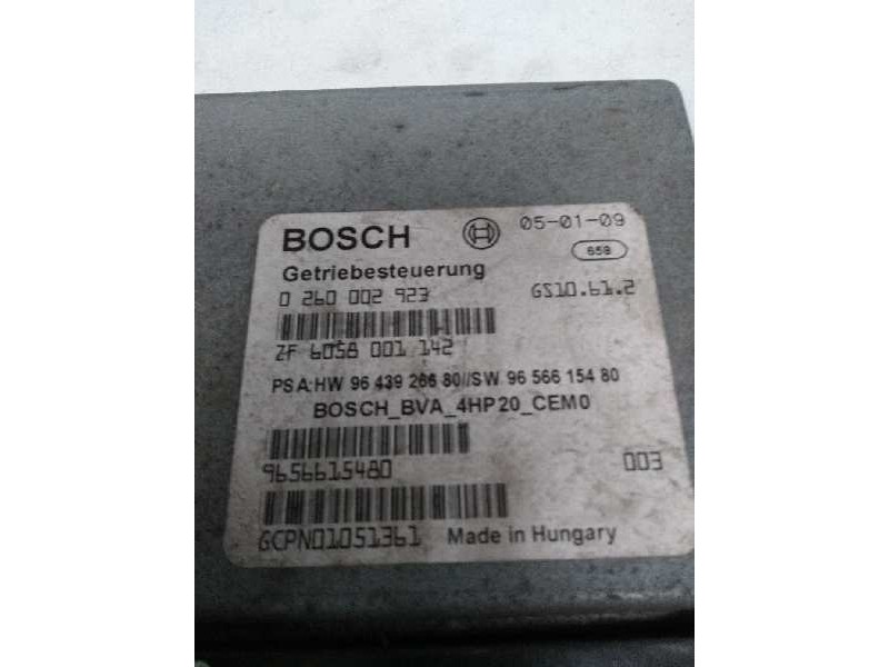 Recambio de centralita cambio automatico para citroen c5 berlina 2.2 hdi fap cat (4hx / dw12ed4) referencia OEM IAM 0260002923 9