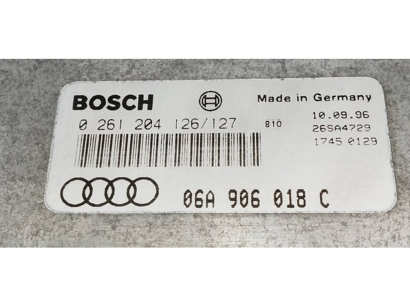 Recambio de centralita motor uce para audi a3 (8l) 1.8 ambiente referencia OEM IAM 0261204126 0261204127 06A906018C