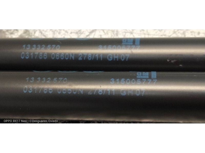 Recambio de amortiguadores maletero / porton para opel insignia berlina cosmo referencia OEM IAM 13332570 315005777 