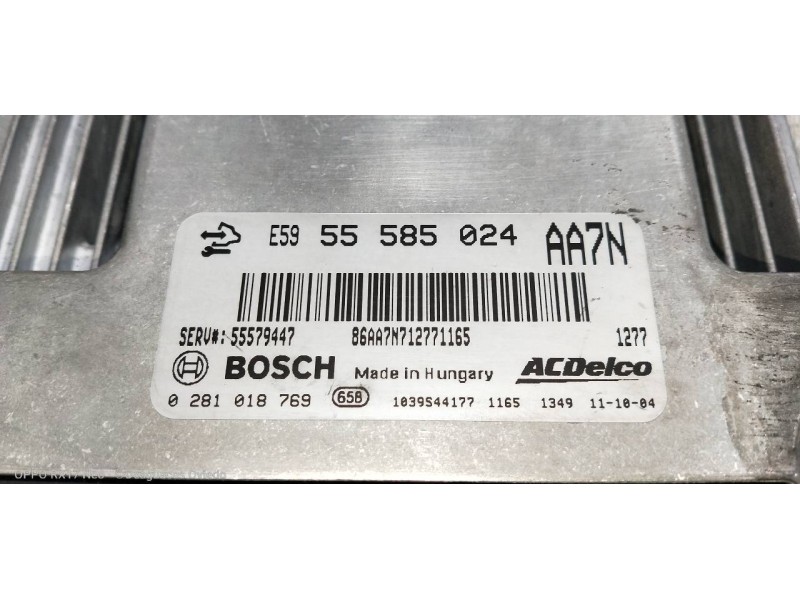 Recambio de centralita motor uce para opel insignia berlina cosmo referencia OEM IAM 0281018769 55585024 