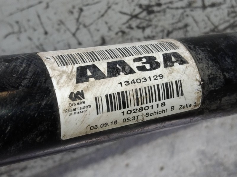 Recambio de transmision delantera derecha para opel astra k lim. 5türig 1.6 cdti dpf referencia OEM IAM 13403129 10280118 