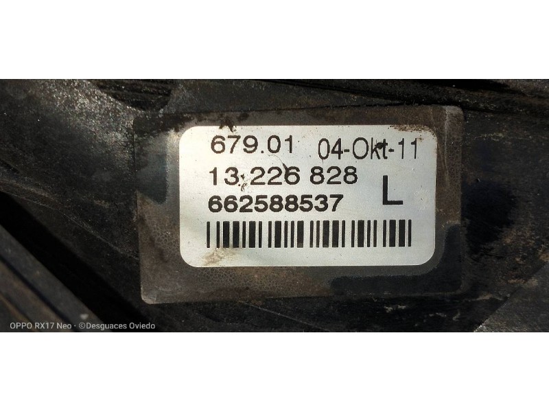 Recambio de faro antiniebla izquierdo para opel insignia berlina cosmo referencia OEM IAM 13226828  