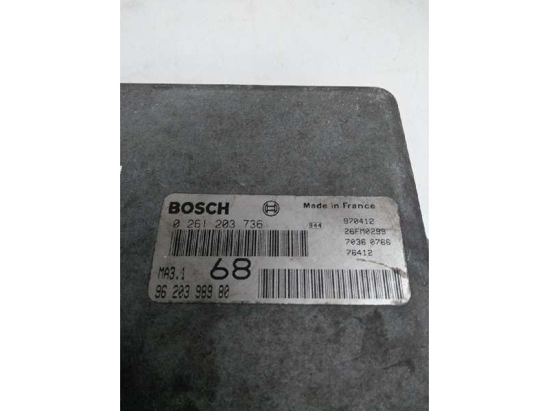 Recambio de centralita motor uce para citroen saxo 1.1 referencia OEM IAM 0261203736 9620398980 68 Recambio de centralita motor uce para citroen saxo 1.1 referencia OEM IAM 0261203736 9620398980 68