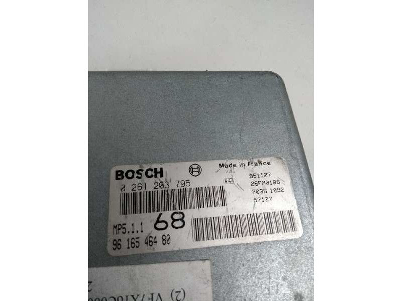 Recambio de centralita motor uce para citroen xantia berlina 1.8 16v cat (lfy / xu7jp4) referencia OEM IAM 0261203795 9616546480 Recambio de centralita motor uce para citroen xantia berlina 1.8 16v cat (lfy / xu7jp4) referencia OEM IAM 0261203795 9616546480