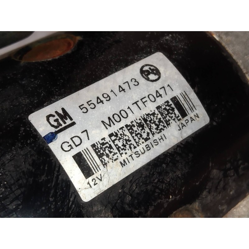 Recambio de motor arranque para opel astra k lim. 5türig 1.6 cdti dpf referencia OEM IAM M001TF0471 55491473 
