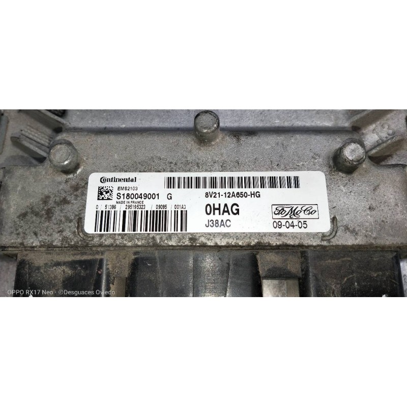 Recambio de centralita motor uce para ford fiesta (cb1) sport referencia OEM IAM 8V2112A650HG S180049001G 