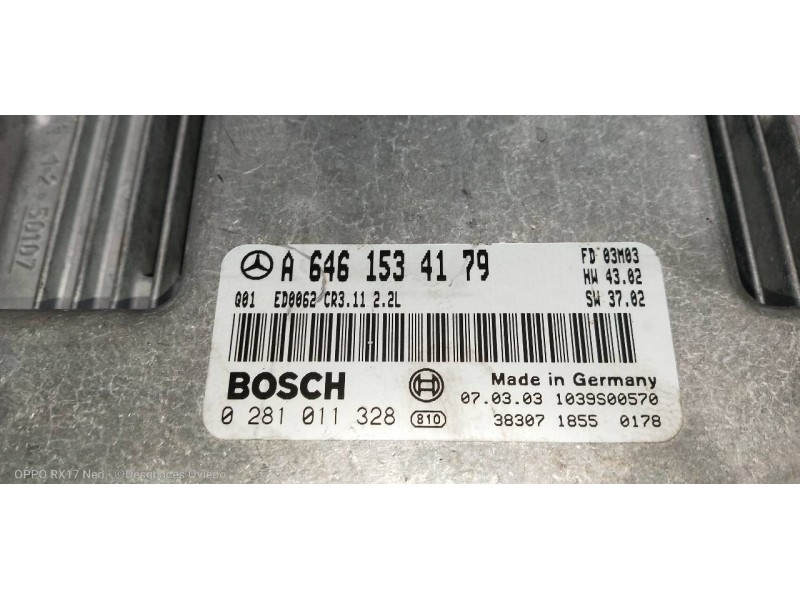 Recambio de centralita motor uce para mercedes clase e (w211) berlina e 220 cdi (211.006) referencia OEM IAM 0281011328 A6461534