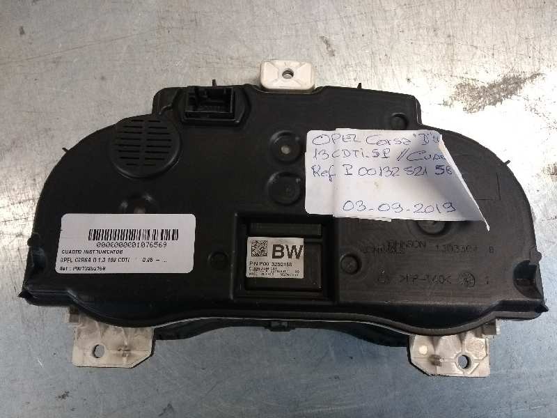 Recambio de cuadro instrumentos para opel corsa d 1.3 16v cdti referencia OEM IAM P0013252158 BW 