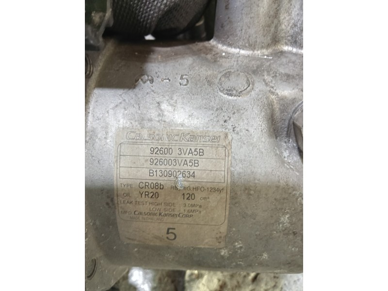 Recambio de compresor aire acondicionado para nissan note acenta referencia OEM IAM 926003VA5B  