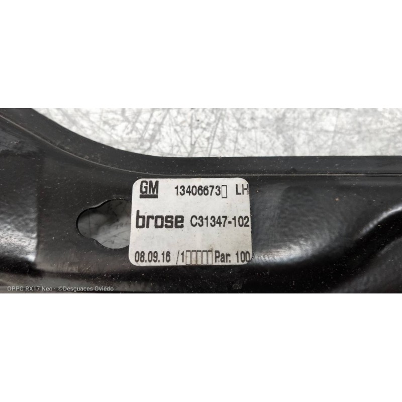 Recambio de elevalunas delantero izquierdo para opel astra k lim. 5türig 1.6 cdti dpf referencia OEM IAM 13406673  