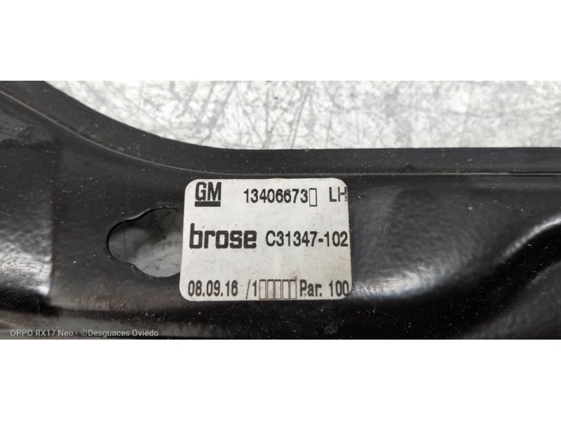 Recambio de elevalunas delantero izquierdo para opel astra k lim. 5türig 1.6 cdti dpf referencia OEM IAM 13406673  