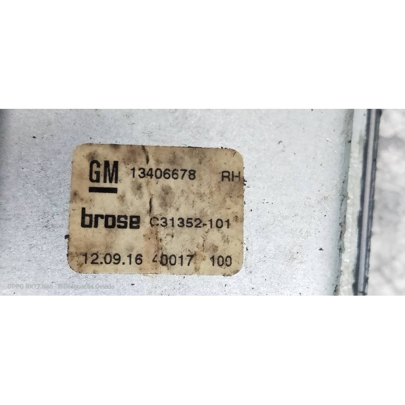 Recambio de elevalunas trasero derecho para opel astra k lim. 5türig 1.6 cdti dpf referencia OEM IAM 13406678  