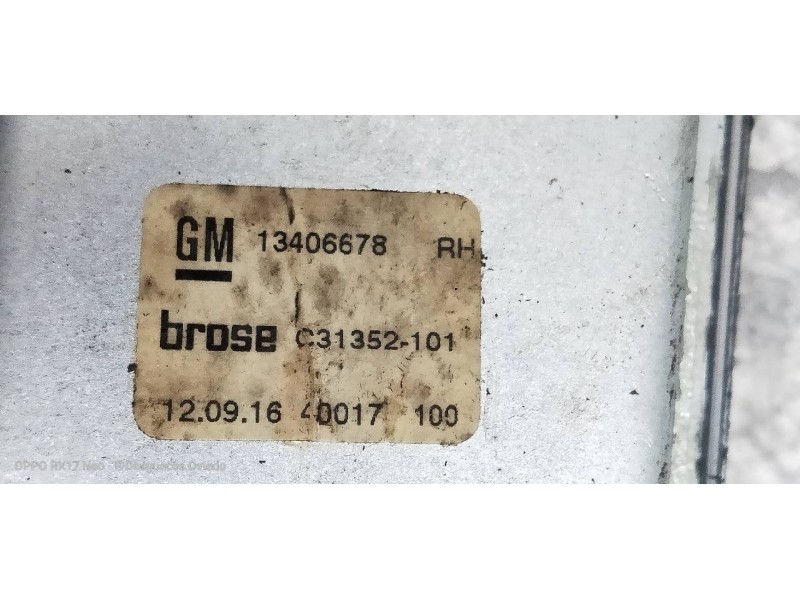Recambio de elevalunas trasero derecho para opel astra k lim. 5türig 1.6 cdti dpf referencia OEM IAM 13406678  