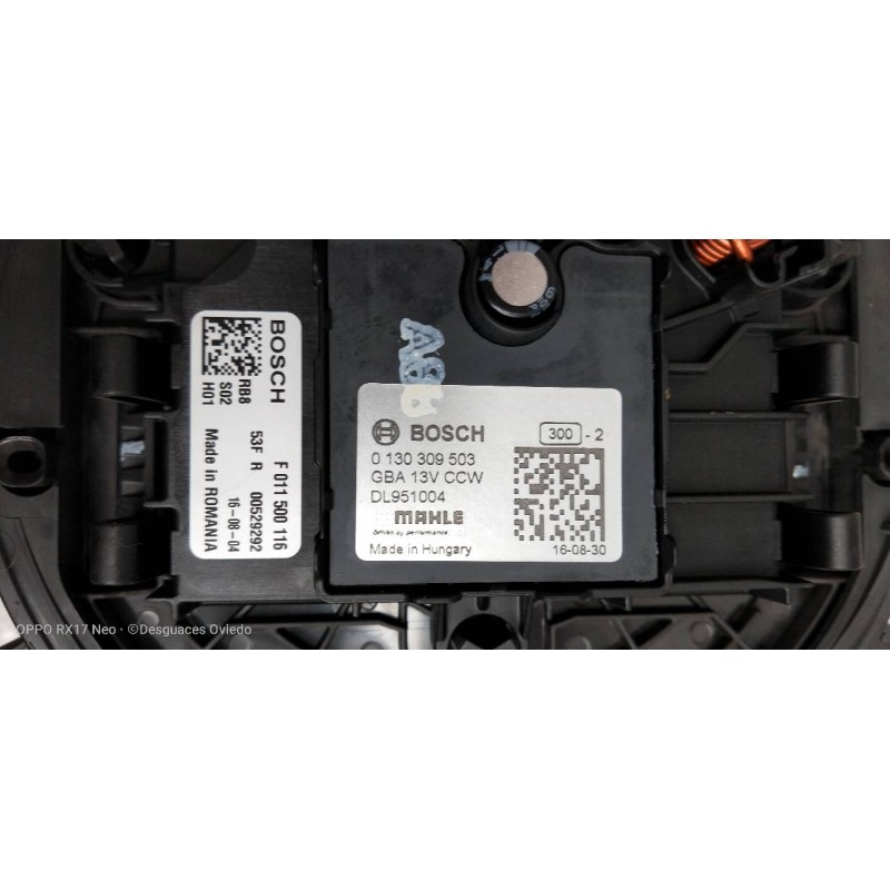 Recambio de motor calefaccion para opel astra k lim. 5türig 1.6 cdti dpf referencia OEM IAM 0130309503 F011500116 