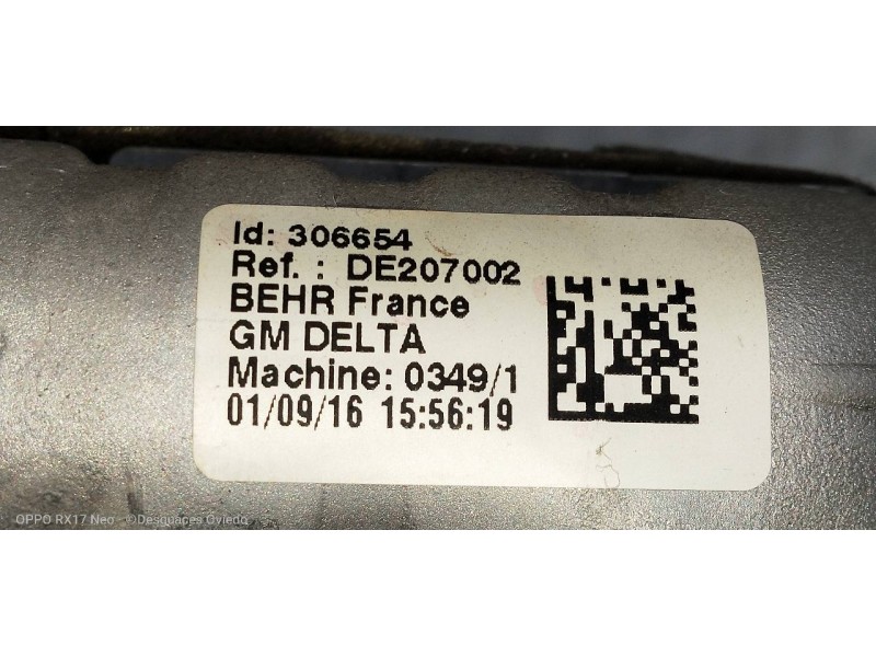 Recambio de radiador calefaccion / aire acondicionado para opel astra k lim. 5türig 1.6 cdti dpf referencia OEM IAM DE207002  