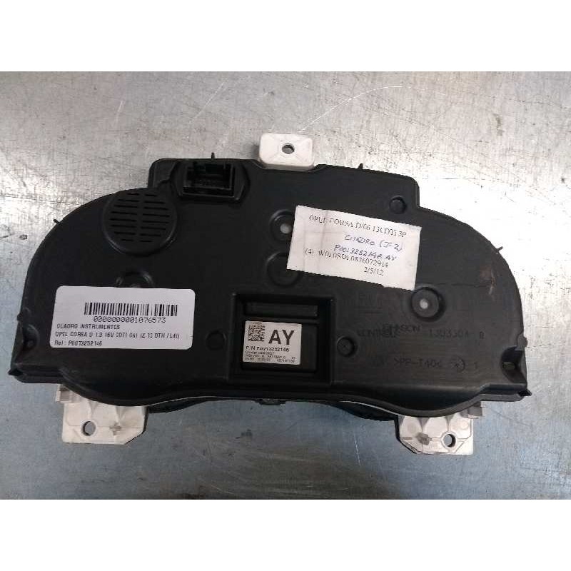 Recambio de cuadro instrumentos para opel corsa d 1.3 16v cdti cat (z 13 dth / l4i) referencia OEM IAM P0013252146 AY  Recambio de cuadro instrumentos para opel corsa d 1.3 16v cdti cat (z 13 dth / l4i) referencia OEM IAM P0013252146 AY