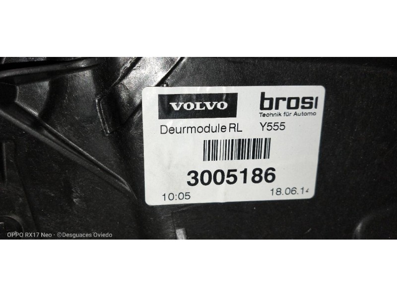 Recambio de elevalunas trasero izquierdo para volvo v40 basis referencia OEM IAM 3005186 31343872 