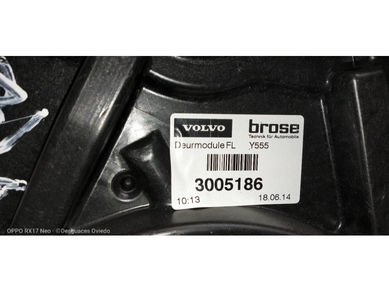 Recambio de elevalunas delantero izquierdo para volvo v40 basis referencia OEM IAM 3005186 31343041 31276215 