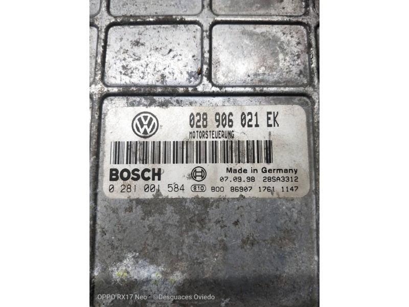 Recambio de centralita motor uce para seat ibiza (6k) gt referencia OEM IAM 0281001584 028906021EK 
