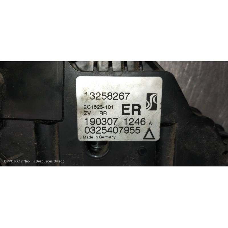 Recambio de motor cierre centralizado trasero derecho para opel corsa d 1.3 16v cdti cat (z 13 dth / l4i) referencia OEM IAM 325