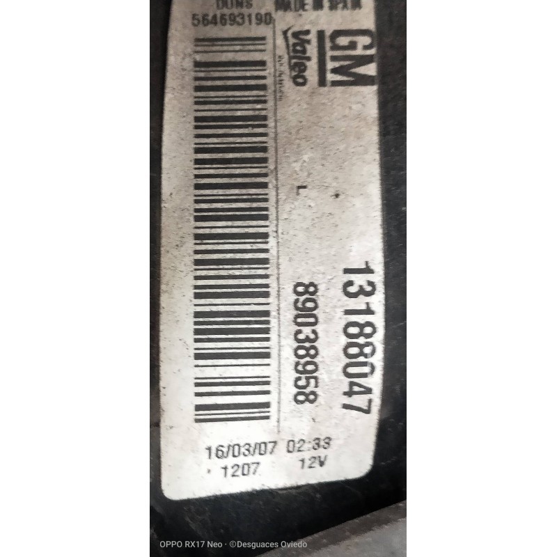 Recambio de piloto trasero izquierdo para opel corsa d 1.3 16v cdti cat (z 13 dth / l4i) referencia OEM IAM 13188047 89038958 