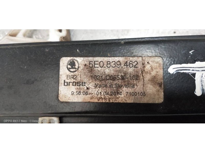 Recambio de elevalunas trasero derecho para skoda octavia combi (5e5) ambition referencia OEM IAM 5E0839462  