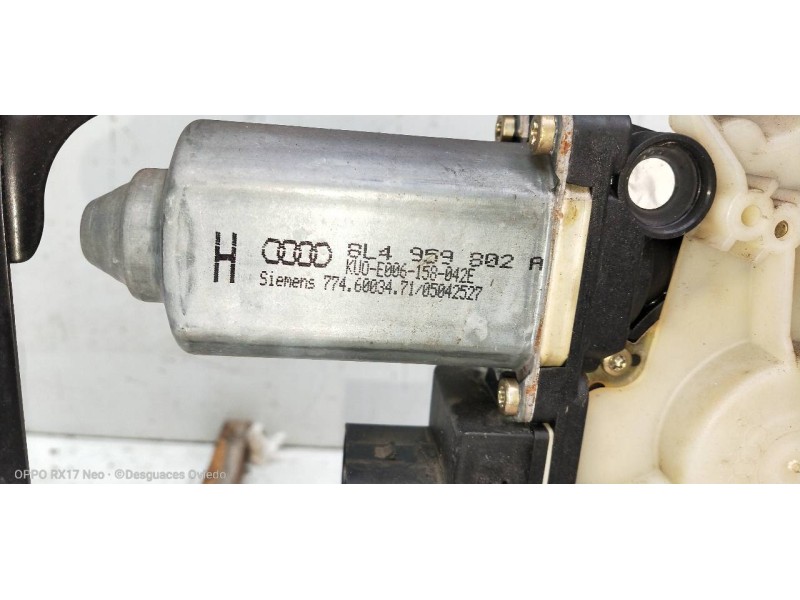 Recambio de elevalunas trasero derecho para audi a3 (8l) 1.9 tdi ambiente referencia OEM IAM   5P