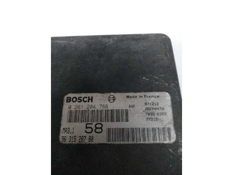 Recambio de centralita motor uce para citroen saxo 1.1 referencia OEM IAM 0261204788 9631528780 58