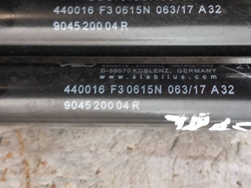 Recambio de amortiguadores maletero / porton para dacia duster ii comfort referencia OEM IAM 904520004R  