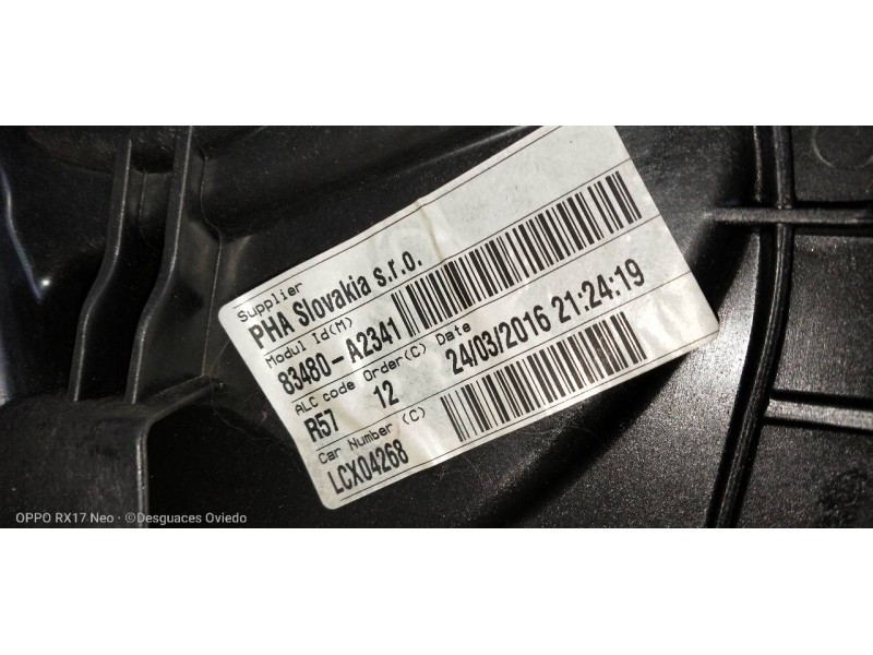 Recambio de elevalunas trasero derecho para kia cee´d drive referencia OEM IAM 83480A2341 83460A2010 