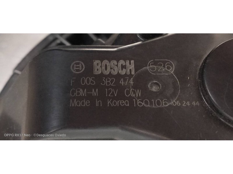 Recambio de motor calefaccion para kia cee´d drive referencia OEM IAM F00S3B2474  