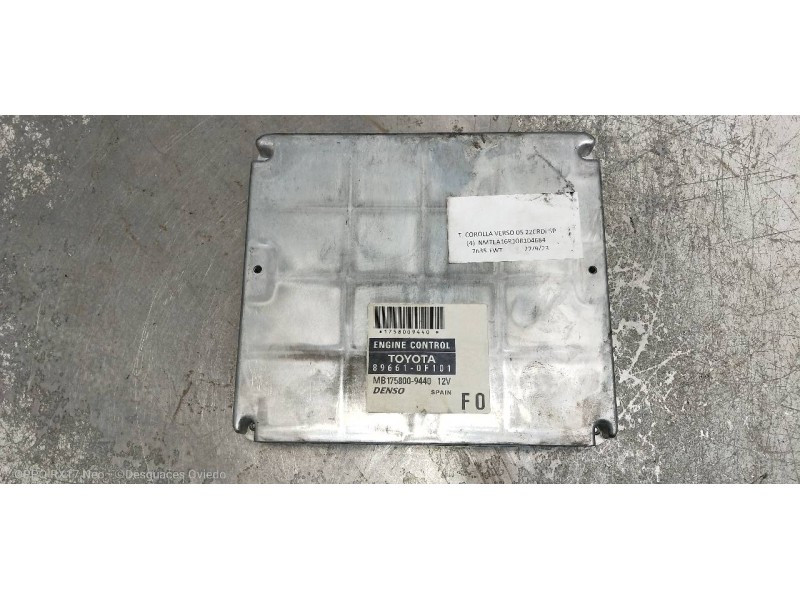 Recambio de centralita motor uce para toyota corolla verso (r1) 2.2 turbodiesel cat referencia OEM IAM MB1758009440 896610F101 