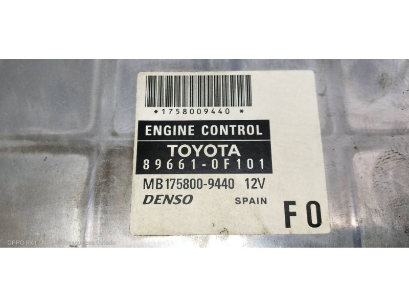 Recambio de centralita motor uce para toyota corolla verso (r1) 2.2 turbodiesel cat referencia OEM IAM MB1758009440 896610F101 
