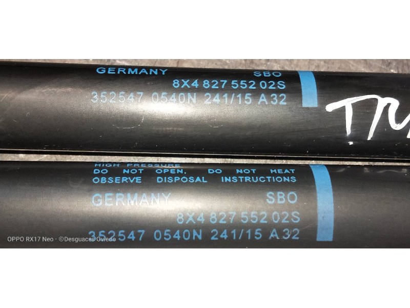 Recambio de amortiguadores maletero / porton para audi a1 sportback (8xf) attraction referencia OEM IAM 8X4827552  