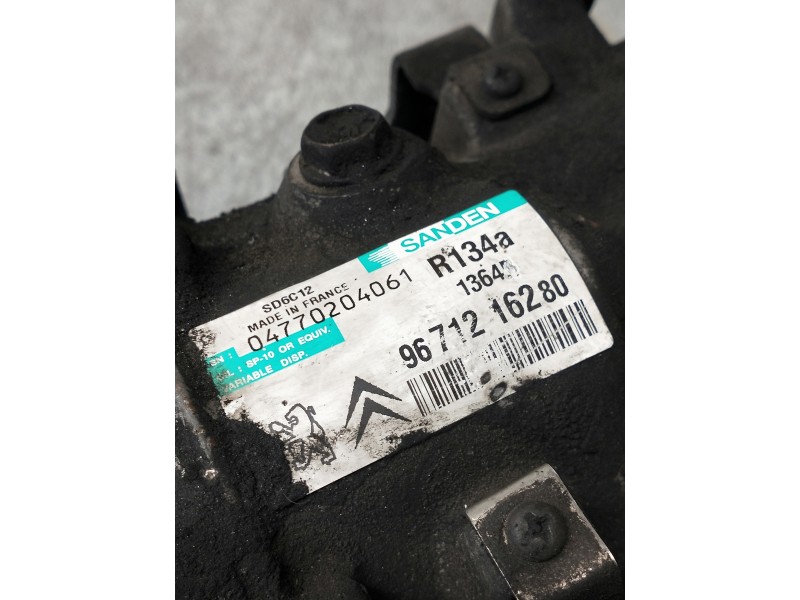 Recambio de compresor aire acondicionado para peugeot 308 sw sport referencia OEM IAM SD6C121364F 9671216280 