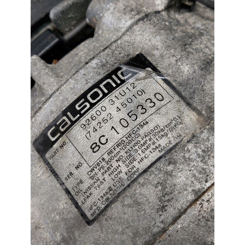 Recambio de compresor aire acondicionado para nissan maxima qx (a32) 2,0 se (1997) referencia OEM IAM 9260031U12 7425245010 CWV6
