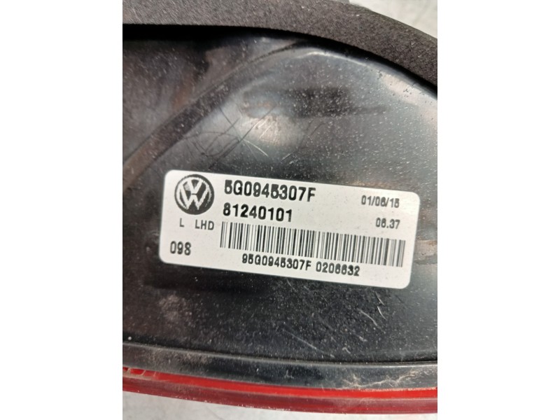 Recambio de piloto trasero izquierdo interior para volkswagen golf vii lim. gte referencia OEM IAM 5G0945207F  