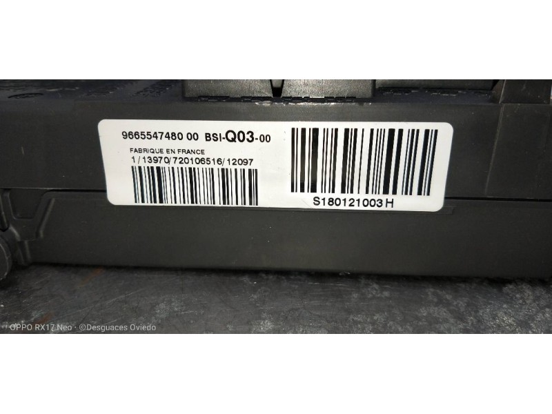 Recambio de caja reles / fusibles para citroen c4 lim. seduction referencia OEM IAM BSIQ0300 9665547480 S180121003H 